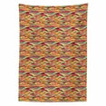 thumbnail image 2 of Colorful Tablecloth, Abstract Leaf Like Shapes in Motley Lively Colors Entangled Funky Wavy Design, Rectangle Satin Table Cover Accent for Dining Room and Kitchen, 52" X 70", Multicolor, by Ambesonne, 2 of 2