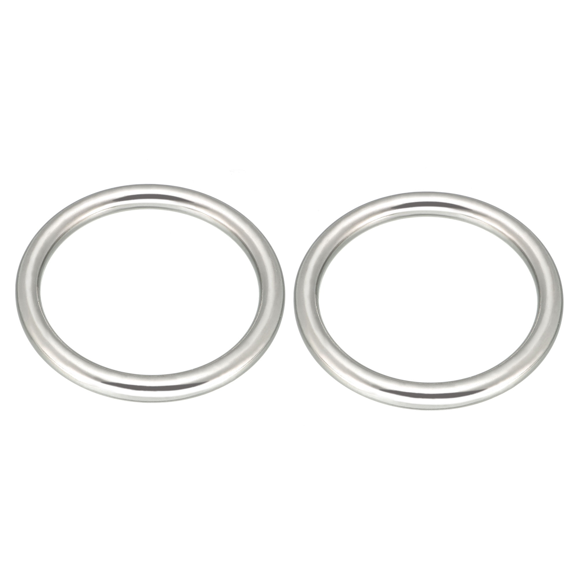 2 Pcs Multi-Purpose Metal O Ring Buckle Welded 50x40x5mm for Hardware ...