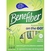 Benefiber Taste-Free, Sugar-Free Fiber Supplement Stick Packs for Digestive Health / 28 Count (4 Pack)