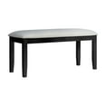 thumbnail image 3 of Home Design Oden Dining Bench, Black/Gray, Rectangular seat, Padded cushion, Upholstered in soft gray fabric, X-shaped base, Comfortable seating, Rustic-modern style, Durable construction, 3 of 5
