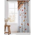 thumbnail image 3 of Sheer Curtains 96 Inches Long, Fall Maple Leaf Semi Sheer Curtains Light Filtering Window Treatment, Autumn Tree Leaves Retro Wooden Grain Privacy Voile Drapes for Living Room Bedroom 52x96 Inch, 3 of 7