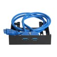 thumbnail image 2 of USB 3.0 Front Panel Hub 2 Port Expansion Bay 20 Pin to USB3.0 60cm Bracket Adapter Cable for PC Desktop 2.5, 2 of 7