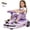 Purple, variant on 12V Electric Wiggle Car for Ages 3+, Akaber 2-in-1 Cleaning Ride on Toy with 2 Replaceable Mops, 1-2 Hrs Playtime, 2-4 Mph, Bluetooth Music LED Lights