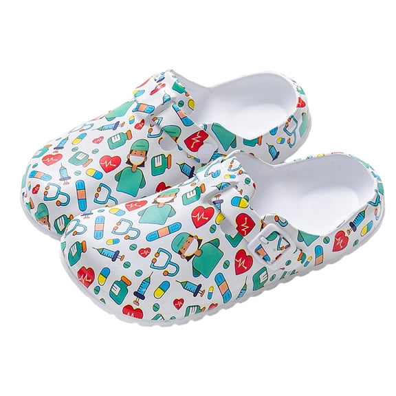 Womens Clogs Nurse Shoes Arch Support EVA Garden Shoes Waterproof Slip on Outdoor Beach Mules Closed Toe Sandals Green Size 7