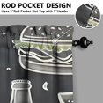 thumbnail image 3 of Vintage Kitchen Food Cooking Chef Tier Cafe Curtains for Bathroom Living RV Rod Pocket Window Drapes 36 Inch 2 Panels Set 28"x36" 2 Panels Window Treatment Tiers, 3 of 4