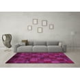 thumbnail image 3 of Ahgly Company Indoor Square Checkered Pink Modern Area Rugs, 4' Square, 3 of 4