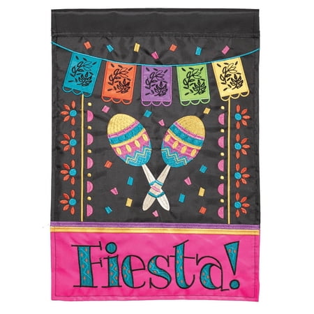 Magnolia Gardens M001324 29 x 42 in. Double Applique Fiesta Polyester Garden Flag - Large