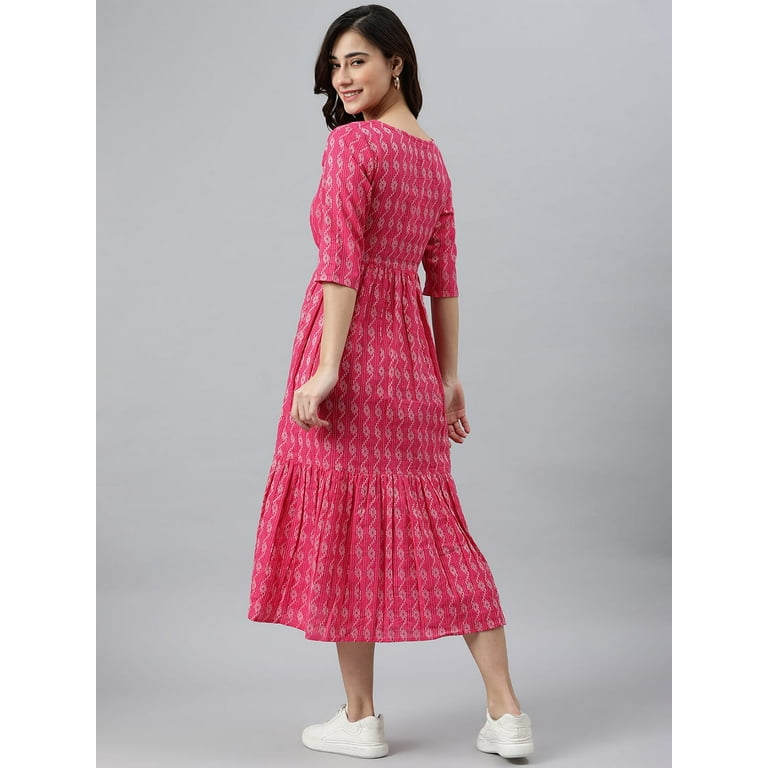 Ikkat cotton hotsell long dresses