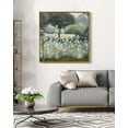 thumbnail image 4 of Drsoum Large 24x24in Natural Framed Vintage Forest Landscape Canvas Wall Art Pond Classic Wall Prints Modern Farmhouse Kitchen Bedroom living room Decor, 4 of 7