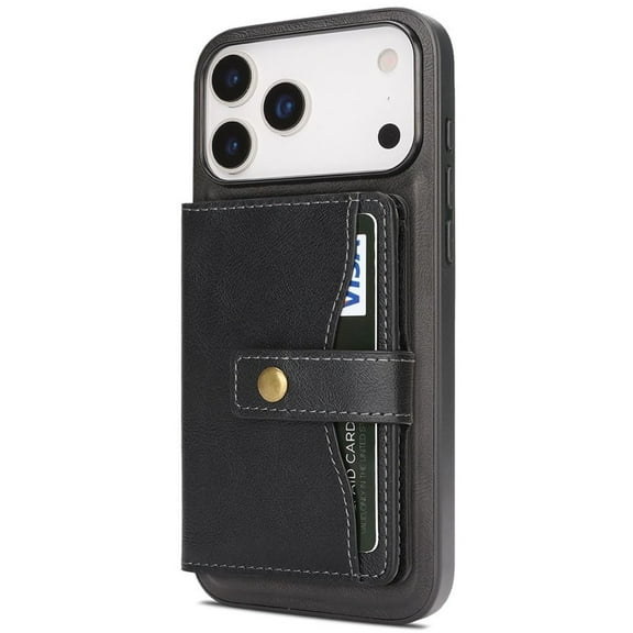 Case For IPhone 17 Pro Max/17 Pro/17 Air/17, Anti-Fall TPU Shell With PU Leather Card Slot Wireless Insertion Cover