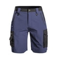 thumbnail image 4 of Men's Cargo Shorts, Quick Dry Multi-Pockets with Zippers Outdoor Shorts with Belt Loops Summer Casual & Outdoor Wear Blue 3XL, 4 of 5