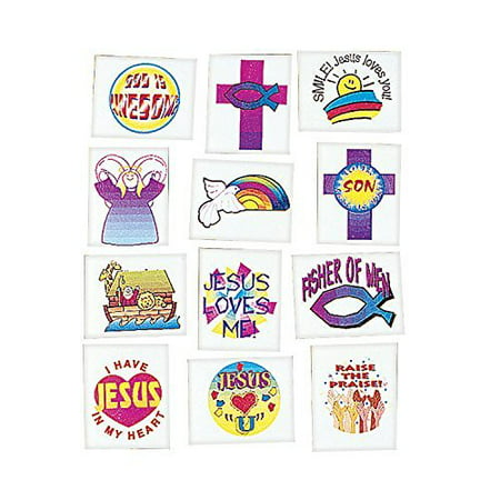 Religious Tattoos (72 Pack) - Novelty Jewelry & Tattoos & Body (The Best Religious Tattoos)