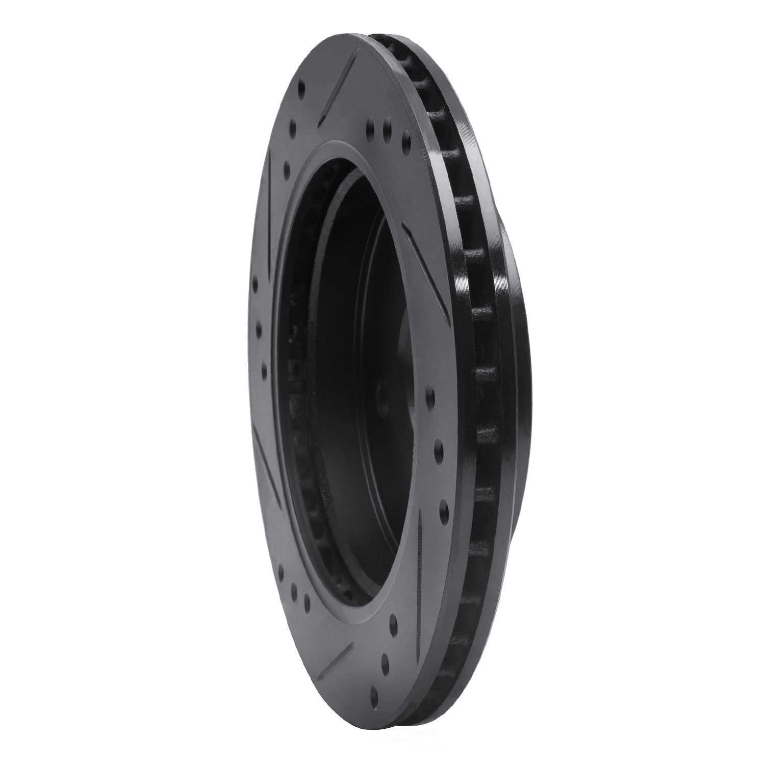 Dynamic Friction Company 633-56014R DFC Brake Rotor - Drilled And Slotted - Black