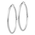 thumbnail image 2 of Boucles d'Oreilles Créoles en Or Blanc 14k Rondes, 2 of 8