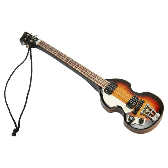 Modèle de Guitare Électrique Miniature Simulation Innovante Guitare en Bois Artisanale Décoration pour Cadeaux Collection 13