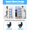 thumbnail image 2 of 4-tier 5-gallon water bucket support with 4 locking wheels - movable casters water bottle support organizer, heavy-duty kitchen office garage water storage rack dispenser/black, 2 of 4