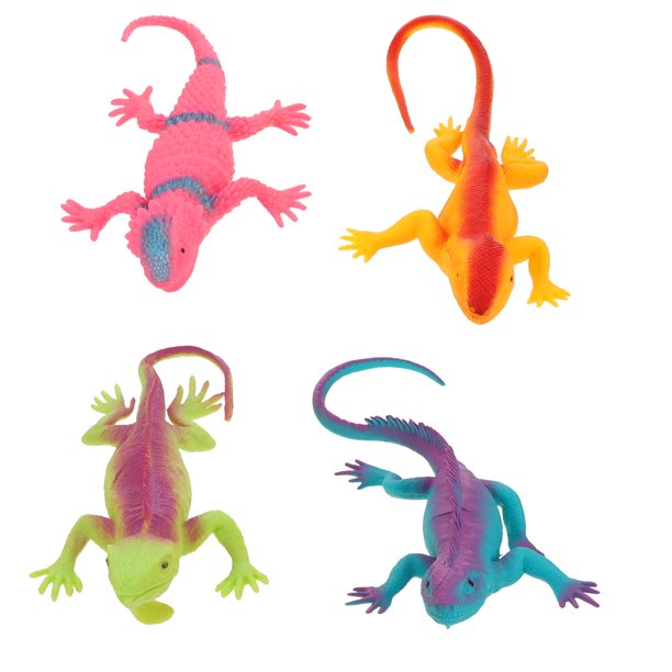 4pcs Fake Lizard Toy Lizard Playthings Lizard Model Toy Educational Lizard Toy