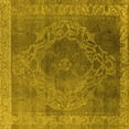 thumbnail image 1 of Ahgly Company Machine Washable Indoor Square Oriental Yellow Industrial Area Rugs, 4' Square, 1 of 4