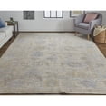 thumbnail image 4 of 5' X 8' Tan Orange And Blue Floral Hand Knotted Stain Resistant Area Rug, 4 of 5