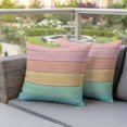 thumbnail image 4 of Outdoor Pillow Covers Pack of 2, Farm Colorful Wooden Plank Waterproof Throw Pillowcase Cushion Cases, Rustic Wood Grain Barn Decorative Pillow Cover for Couch Sofa Home Bed Patio, 4 of 9