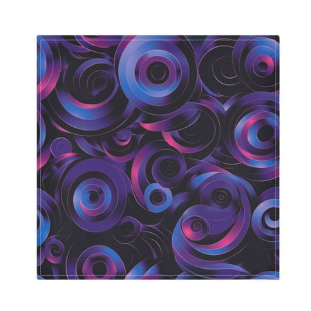 

JSTEL Dark Coil Swirl Neno Cloth Napkins Set of 6 20x20 Inch Washable and Reusable Napkin for Decoupage Dinner Party Everyday Use