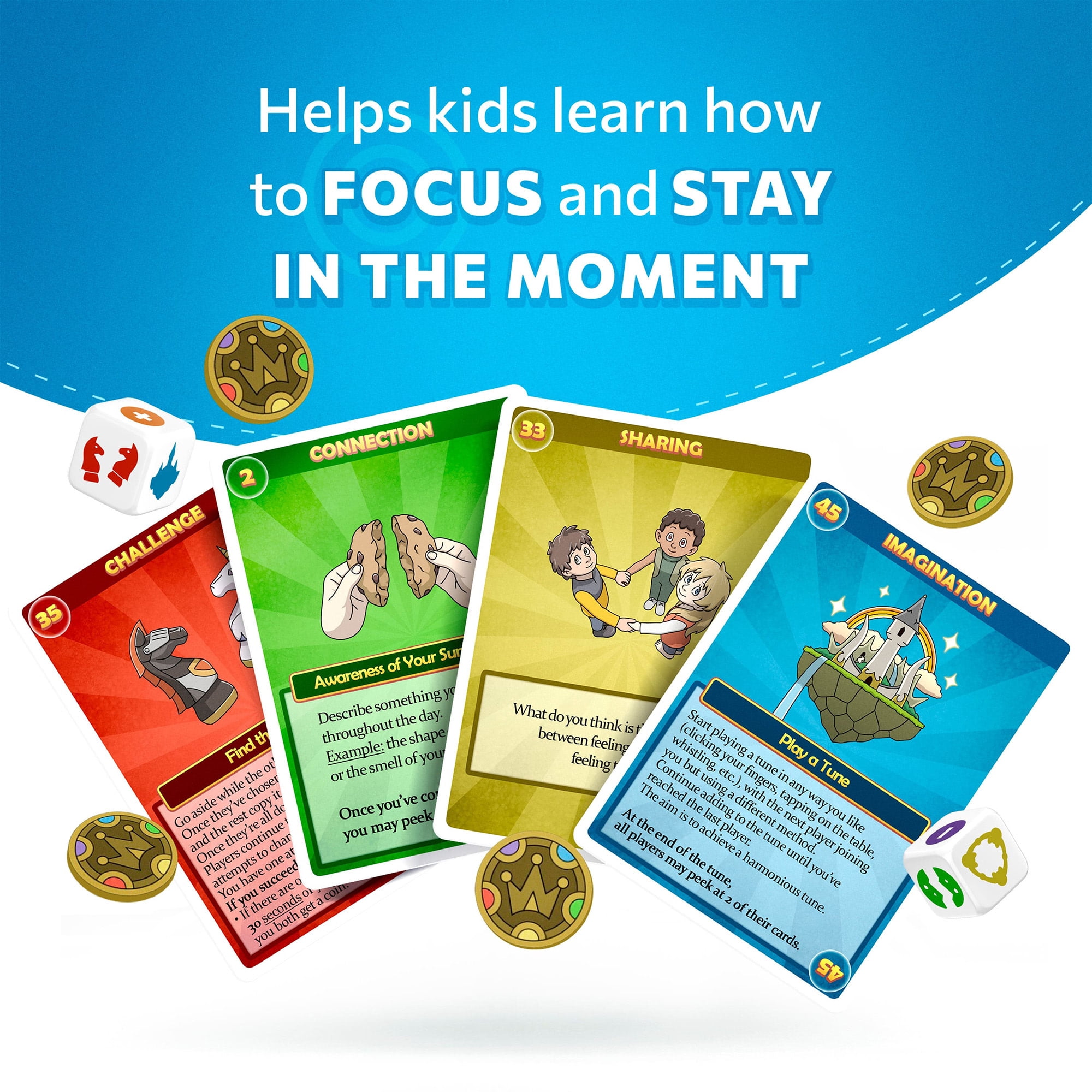 Mindful World Kids Therapy Card Game, 2-8 Player
