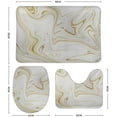 thumbnail image 2 of SKYSONIC Non-Slip 3 Piece Bathroom Rug Set Marble Texture Soft Contour Rug + Toilet Lid Cover + Bath Mat Bathroom Decor, 2 of 6