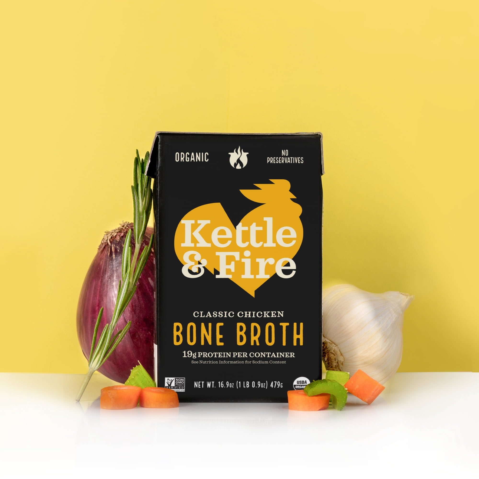 Kettle & Fire Chicken Bone Broth, 16.9oz