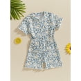 thumbnail image 3 of Bagilaanoe 2pcs Toddler Baby Girl Shorts Set Short Sleeve Print T Shirt Tops + Shorts 12M 18M 24M 3T 4T 5T Kids Casual Summer Clothes, 3 of 7