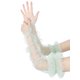 thumbnail image 5 of INSPIRAR CHIC Guantes sin dedos de malla con mangas de tul rizadas para mujeres, 1 par, verde claro, talla única, 5 of 6