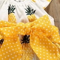 thumbnail image 3 of StylesILove Infant Baby Girls Yellow Pineapple with Bow Off Shoulder Cotton Romper Sunsuit Spring Summer Outfit (3 Months), 3 of 6