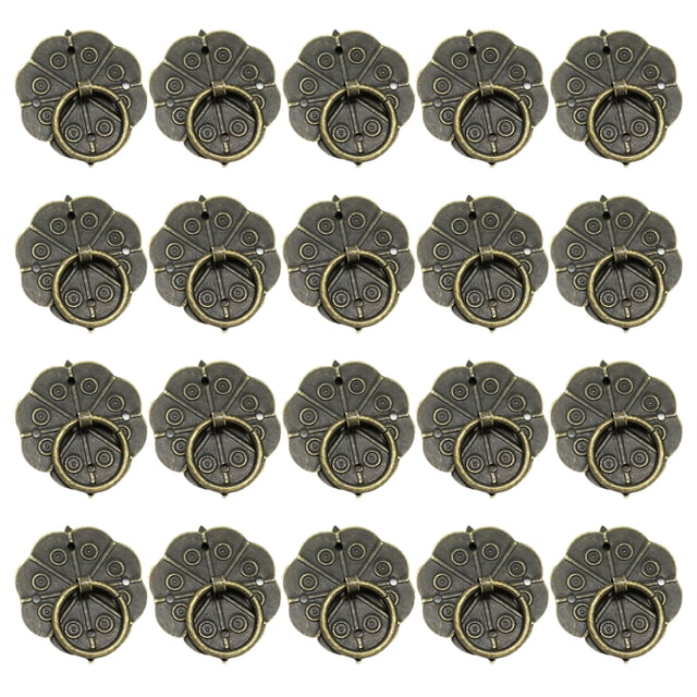 40 Pcs Poignées de Tiroir Rétro Ajustement de Meubles Boutons Vintage pour Commode (Bronze)