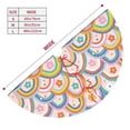 thumbnail image 3 of Lsque Rainbow Flowers Print Christmas Tree Skirt, Tree Skirt with Ties or Velcro, Perfect for Holiday Decorations, Halloween, and New Year-36", 3 of 7