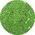 thumbnail image 1 of Ahgly Company Indoor Round Abstract Green Modern Area Rugs, 4' Round, 1 of 4