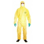 Ansell Hooded Coveralls,Yellow,3XL,Elastic,PK25