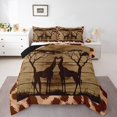 thumbnail image 2 of Erosebridal Woodland Giraffe Bedding King Comforter Set, Junfle Animal Down Comforter, Leopard Cheetah Print Decor, Reversible, 2 of 7