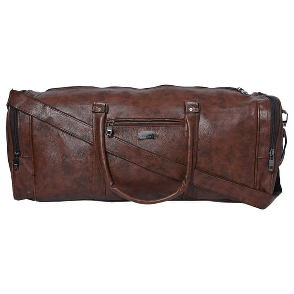 URBANZA 52L Duffel Bag for Travel Sports Weekend Outings Gym Sports Cabin - Leather bag Handmade -, Tan, 52L, Stylish