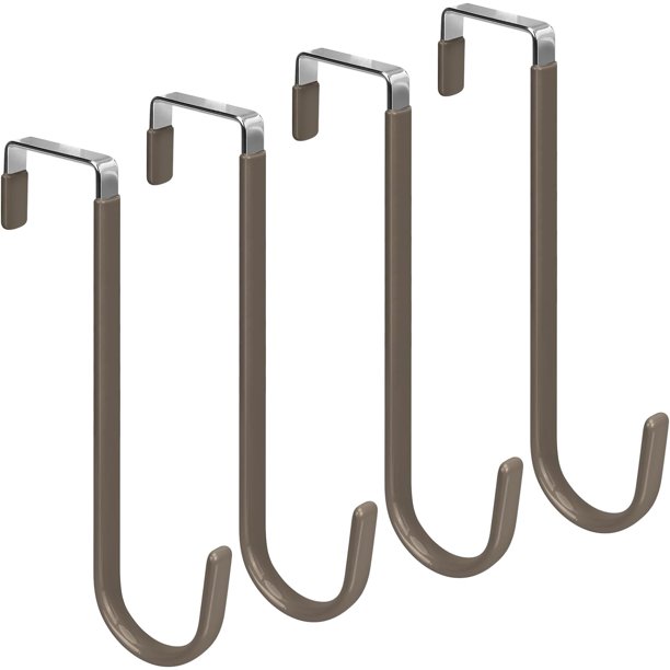 FYY Ganchos para Colgar sobre la Puerta, Paquete de 4 Ganchos para Colgar con Goma para Evitar rayones, Organizador Resistente para Sala de Estar, baño, Dormitorio, Cocina, Colgar Ropa, Toallas, Sombr