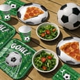 thumbnail image 2 of 96 Pcs Soccer Birthday Party Supplies for 24 Guests Includes 7 Inch /9 Inch Soccer Paper Plate Disposable Cups and Napkins for Soccers Birthday Tableware Set Sports Party Decorations, 2 of 6