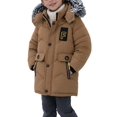 thumbnail image 2 of DYTTDG Boys Winter Hooded Puffer Jacket With Button, Zipper Closure & Multi Pockets, Suitable for Fall/Winter Daily Outerwear, 2 of 7