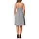 thumbnail image 3 of Vestido sin mangas de cuadros Gingham para mujer Inspire Chic, vestido midi fluido con fruncidos y corte A en negro, talla XL, 3 of 6