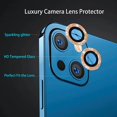 thumbnail image 3 of Compatible with iPhone 14 14 Plus Camera Lens Protector Bling (6.1 & 6.7inch), Apple Camera Cover Glitter Sparkly with Glass Clear, Back Camera Lenses Protection Accessories for Women Girl, (Gold), 3 of 5