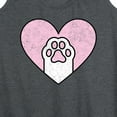 thumbnail image 3 of Instant Message - Cat Paw Heart - Women's Racerback Tank Top, 3 of 6