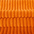 thumbnail image 5 of Fluffy Corduroy Velvet Solid Color Suqare Cusion Accent Decorative Throw Pillow for Couch, 18" x 18", Orange, 2 Pack, 5 of 6