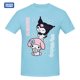 thumbnail image 1 of Camiseta de Sanrio Kuromi & My Melody, camiseta de manga corta Harajuku, camiseta gráfica 100% de algodón, camiseta de marcas, 1 of 4