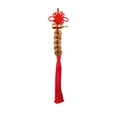 thumbnail image 1 of CAIROYAR Adorno chino de la suerte para coche, decoración de cinco emperadores, dinero antiguo con nudo, decoración infinita, rojo chino, 1 of 7