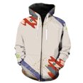 thumbnail image 1 of Sudadera con capucha y cremallera para hombre, diseño abstracto de hojas de plantas, manga larga, informal, divertida, unisex, de gran tamaño, estilo Harajuku, ropa de calle de primavera, 1 of 6