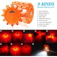 thumbnail image 3 of Potente baliza LED naranja, luz estroboscópica para automóvil, baliza para tractor agrícola, baliza LED con funcionamiento a batería, luz de emergencia para automóvil con luz intermitente, 3 of 5