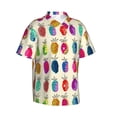 thumbnail image 2 of Colorful Pineapple Pattern Men's 3d Print Casual Button Down Shirts, Novelty Hawaiian Short Sleeves 2xl, 2 of 8