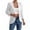White, variant on Women's Solid Eyelet Smocked 3/4 Sleeve Hollow Casual Loose Cardigan Tops